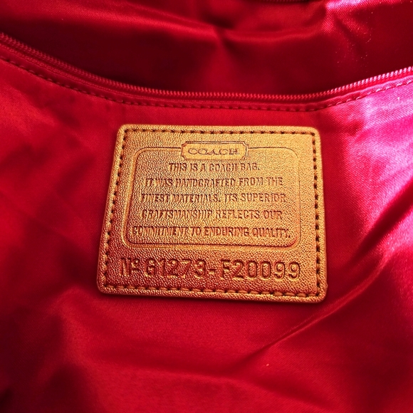 RARE Coach "Poppy Glitter Glam Groovy" Graffiti/Appliqué Handbag Gold - Picture 10 of 10